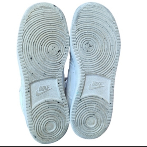 Nike Court Vision White Leather Mid Top Athletic Tennis Shoe Sneaker Women 6 - Picture 10 of 11